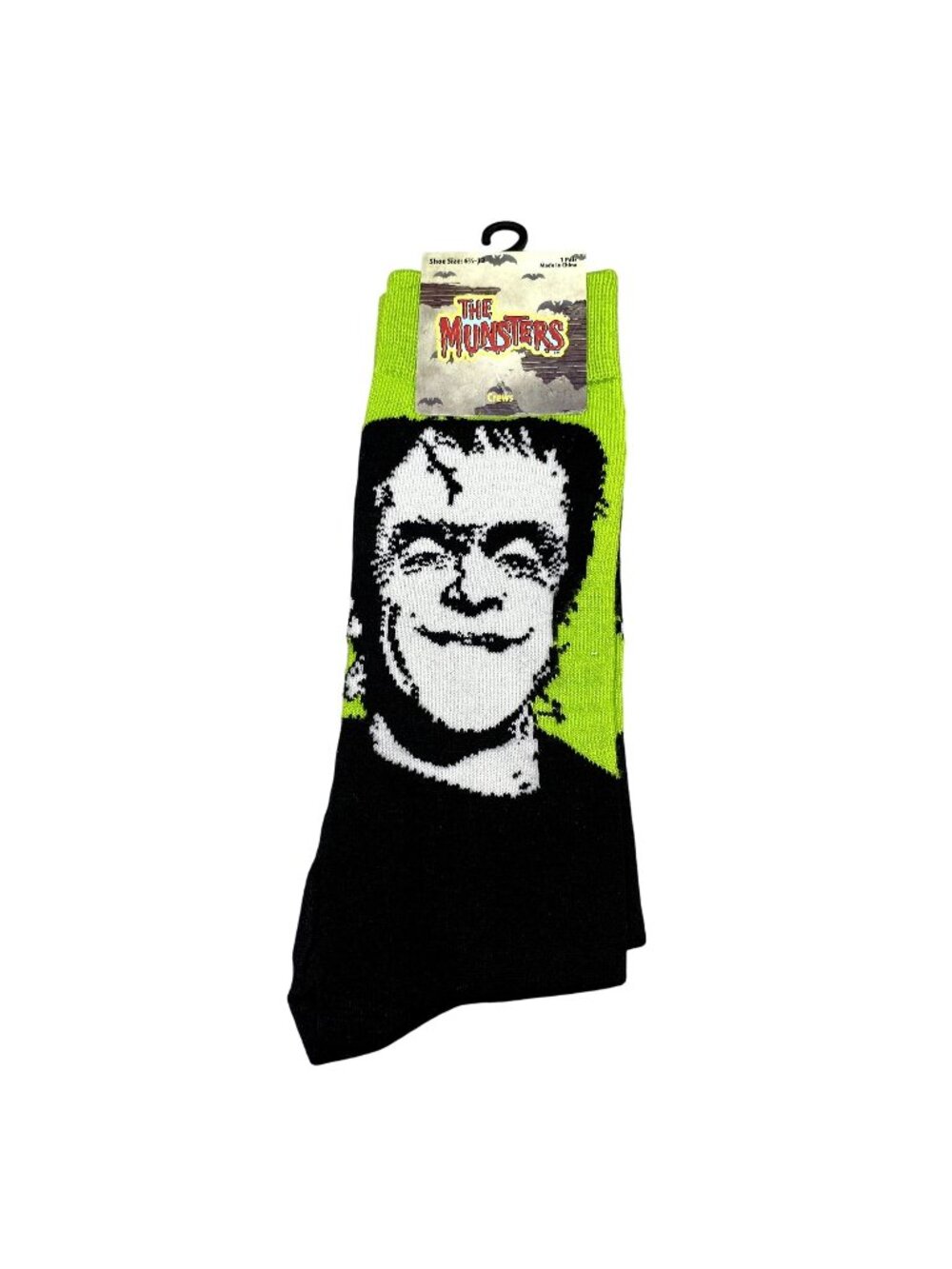 THE MUNSTERS Herman Munster Men's Crew Socks Size 6 1/2-12